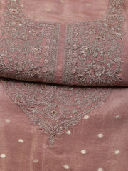 Neck Embroidery Handloom Unstitched Suit Piece With Dupatta