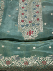 Woven Tissue Unstitched Suit Piece With Dupatta