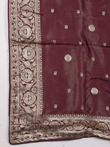 Woven Tissue Unstitched Suit Piece With Dupatta