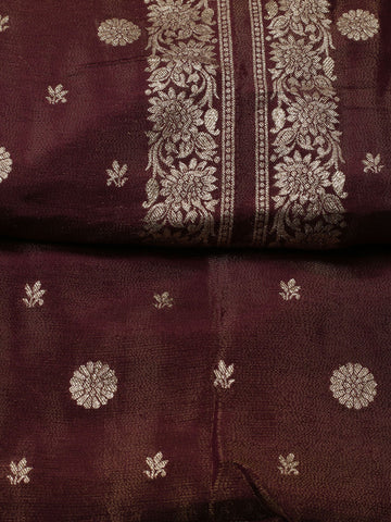 Woven Tissue Unstitched Suit Piece With Dupatta