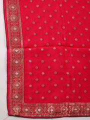 Woven Chanderi Unstitched Suit Piece With Dupatta