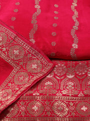 Woven Chanderi Unstitched Suit Piece With Dupatta