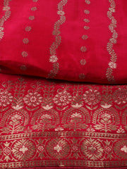 Woven Chanderi Unstitched Suit Piece With Dupatta