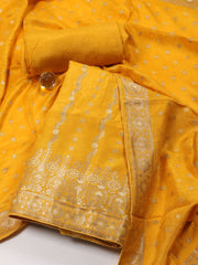 Woven Chanderi Unstitched Suit Piece With Dupatta