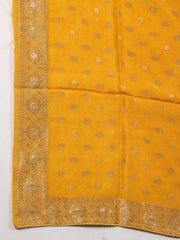 Woven Chanderi Unstitched Suit Piece With Dupatta