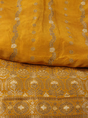 Woven Chanderi Unstitched Suit Piece With Dupatta