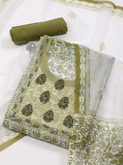 Printed Cotton Unstitched Suit Piece With Dupatta