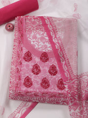 Printed Cotton Unstitched Suit Piece With Dupatta