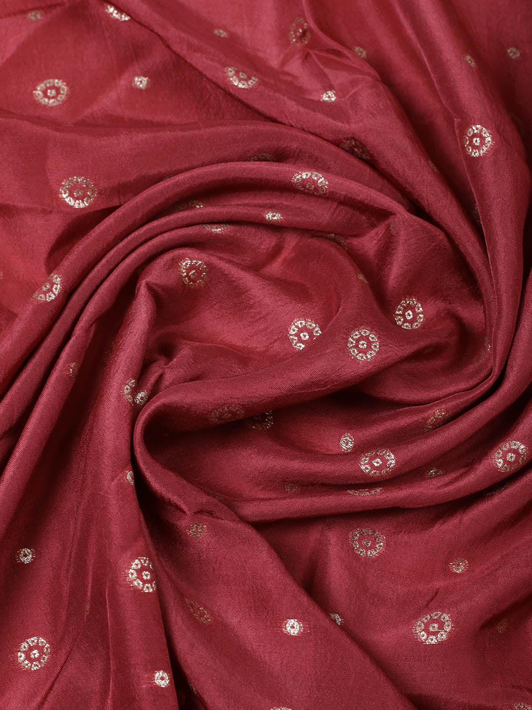 Embroidered Art Silk Unstitched Suit Piece With Dupatta