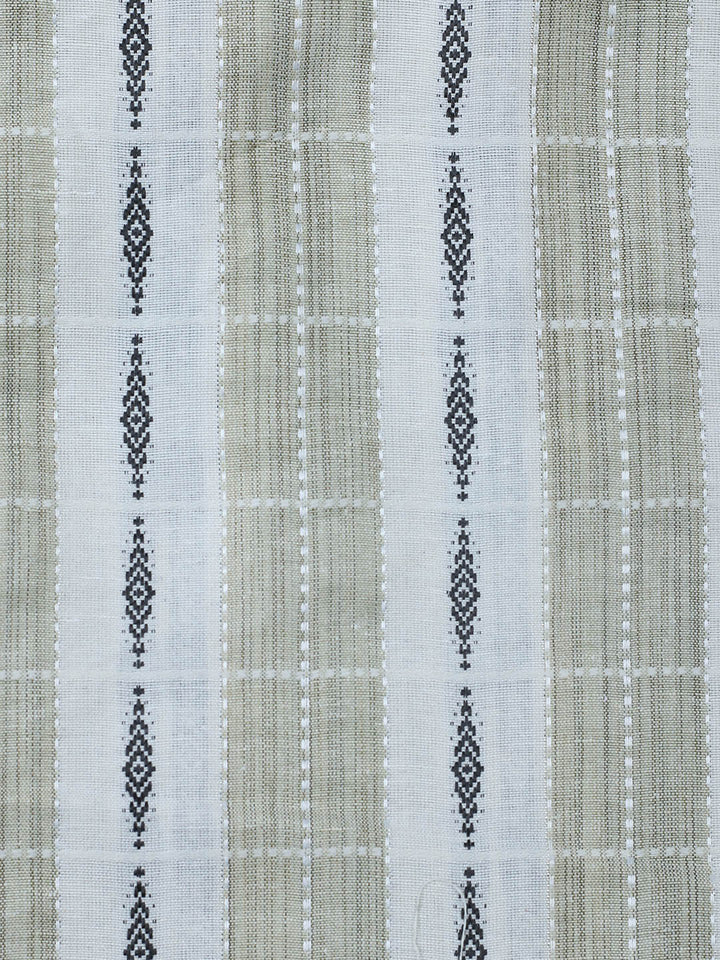 Neck Embroidered Cotton Blend Unstitched Suit With Dupatta