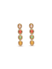 Golden Stone Drop Earrings