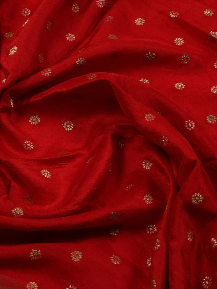 Woven Design Chanderi Unstitched Suit With Dupatta