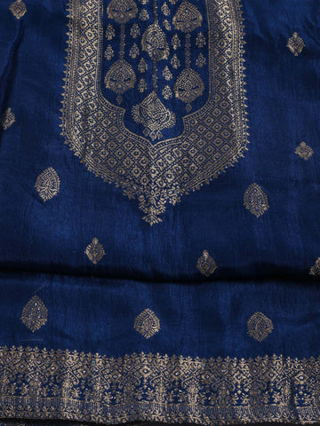Woven Handloom Unstitched Suit Piece With Dupatta