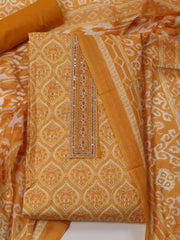 Printed Cotton Unstitched Suit Piece With Dupatta