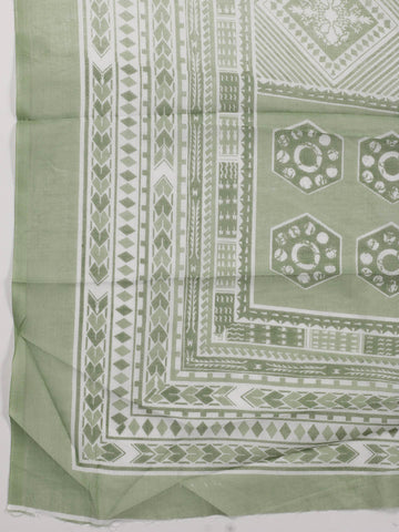 Printed Cotton Unstitched Suit Piece With Dupatta