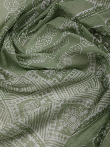 Printed Cotton Unstitched Suit Piece With Dupatta