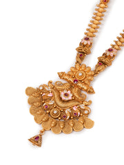 Antique Gold Necklace Set With Earrings