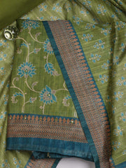 Printed Chanderi Unstitched Suit Piece With Dupatta