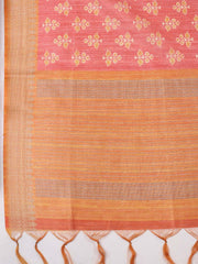 Printed Chanderi Unstitched Suit Piece With Dupatta