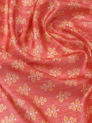 Printed Chanderi Unstitched Suit Piece With Dupatta