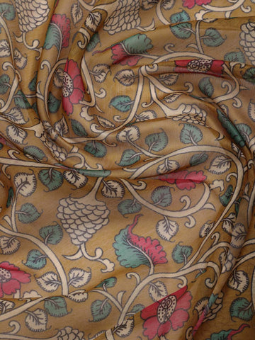 Gota Patti Printed Chanderi Unstitched Suit Piece With Dupatta