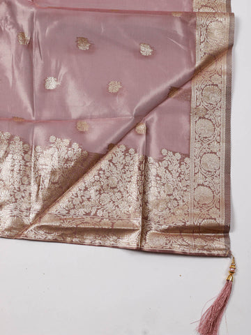 Woven Tissue Unstitched Suit Piece With Dupatta