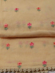 Floral Embroidery Cotton Unstitched Suit Piece With Dupatta