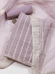 Embroidery Cotton Unstitched Suit Piece With Dupatta