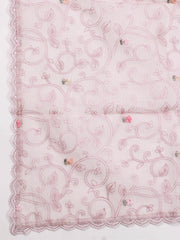 Resham Floral Embroidery Cotton Unstitched Suit Piece With Dupatta