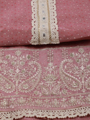 Paisley Embroidery Cotton Unstitched Suit Piece With Dupatta