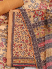 Kantha Print Chanderi Unstitched Suit Piece With Dupatta