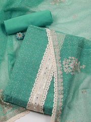 Paisley Embroidery Cotton Unstitched Suit Piece With Dupatta