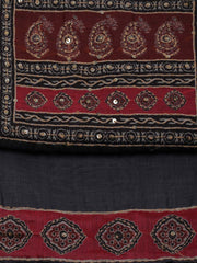 Kantha Print Chanderi Unstitched Suit Piece With Dupatta