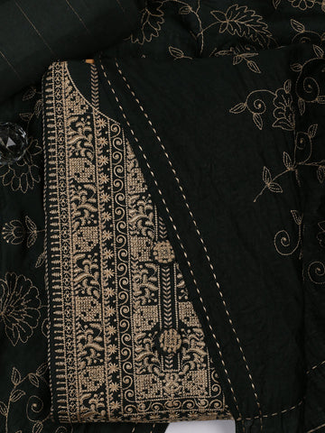 Embroidered Cotton Unstitched Suit Piece With Dupatta