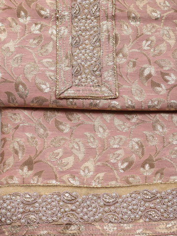 Woven Chanderi Unstitched Suit Material