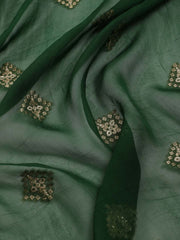 Embroidered Crepe Unstitched Suit Piece With Dupatta