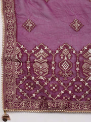 Embroidered Crepe Unstitched Suit Piece With Dupatta