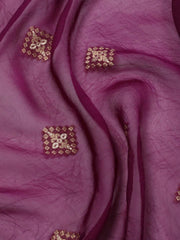 Embroidered Crepe Unstitched Suit Piece With Dupatta