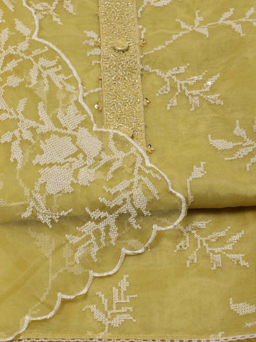 All Over Embroidered Organza Unstitched Suit Piece With Dupatta