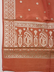 Floral Woven Chanderi Unstitched Suit Piece With Dupatta