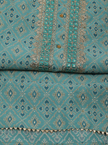 Printed Cotton Unstitched Suit Piece With Dupatta