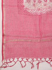 Ikat Printed Cotton Unstitched Suit Piece With Dupatta