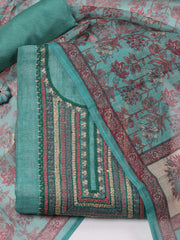 Kantha Work Chanderi Unstitched Suit Piece With Dupatta