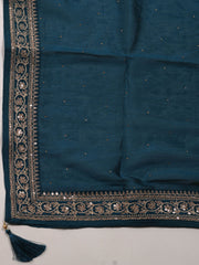 Zari Embroidered Chanderi Unstitched Suit Piece With Dupatta