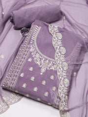 All Over Embroidery Crepe Unstitched Suit Piece With Dupatta