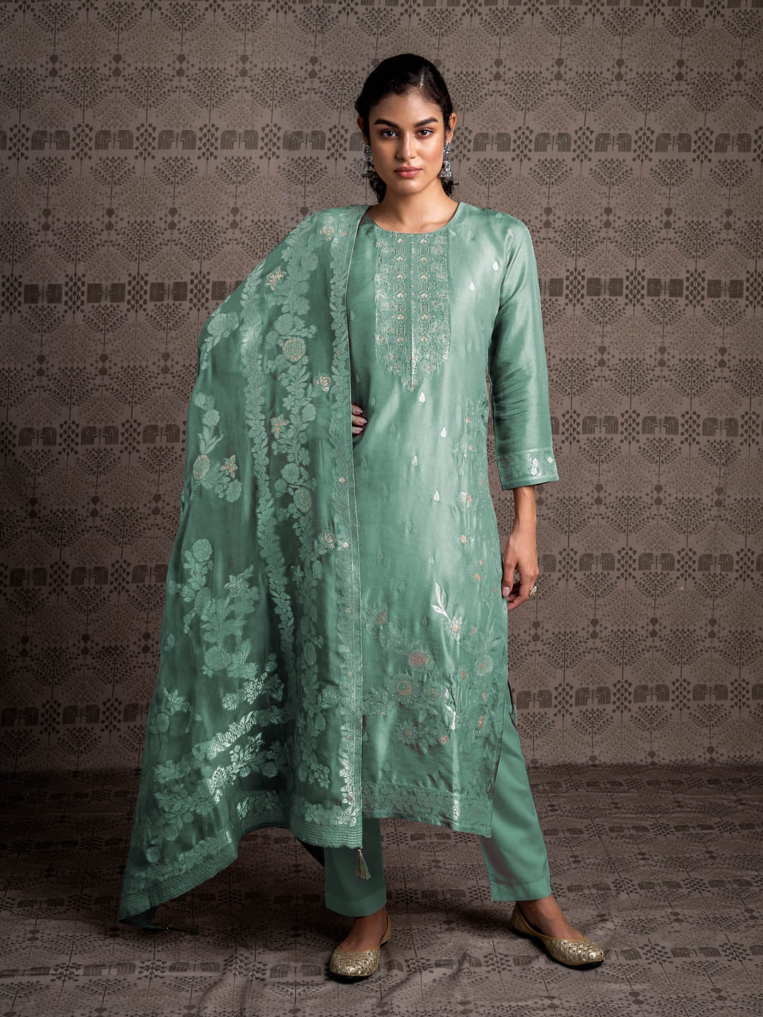 Stiched suit with dupatta