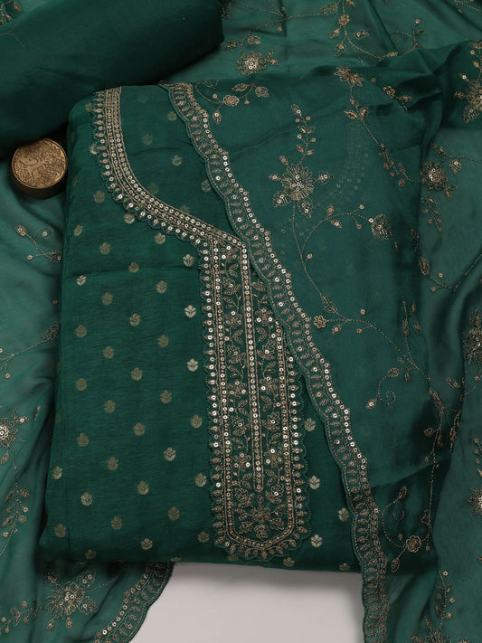 Booti Embroidered Handloom Unstitched Suit Piece With Dupatta