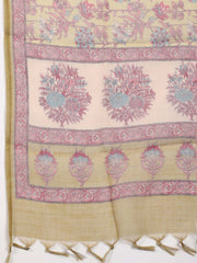 Kantha Work Chanderi Unstitched Suit Piece With Dupatta