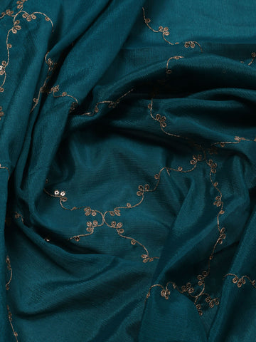 Floral Woven Crepe Unstitched Suit Piece With Dupatta