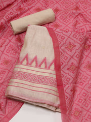 Woven Chanderi Unstitched Suit Piece With Dupatta